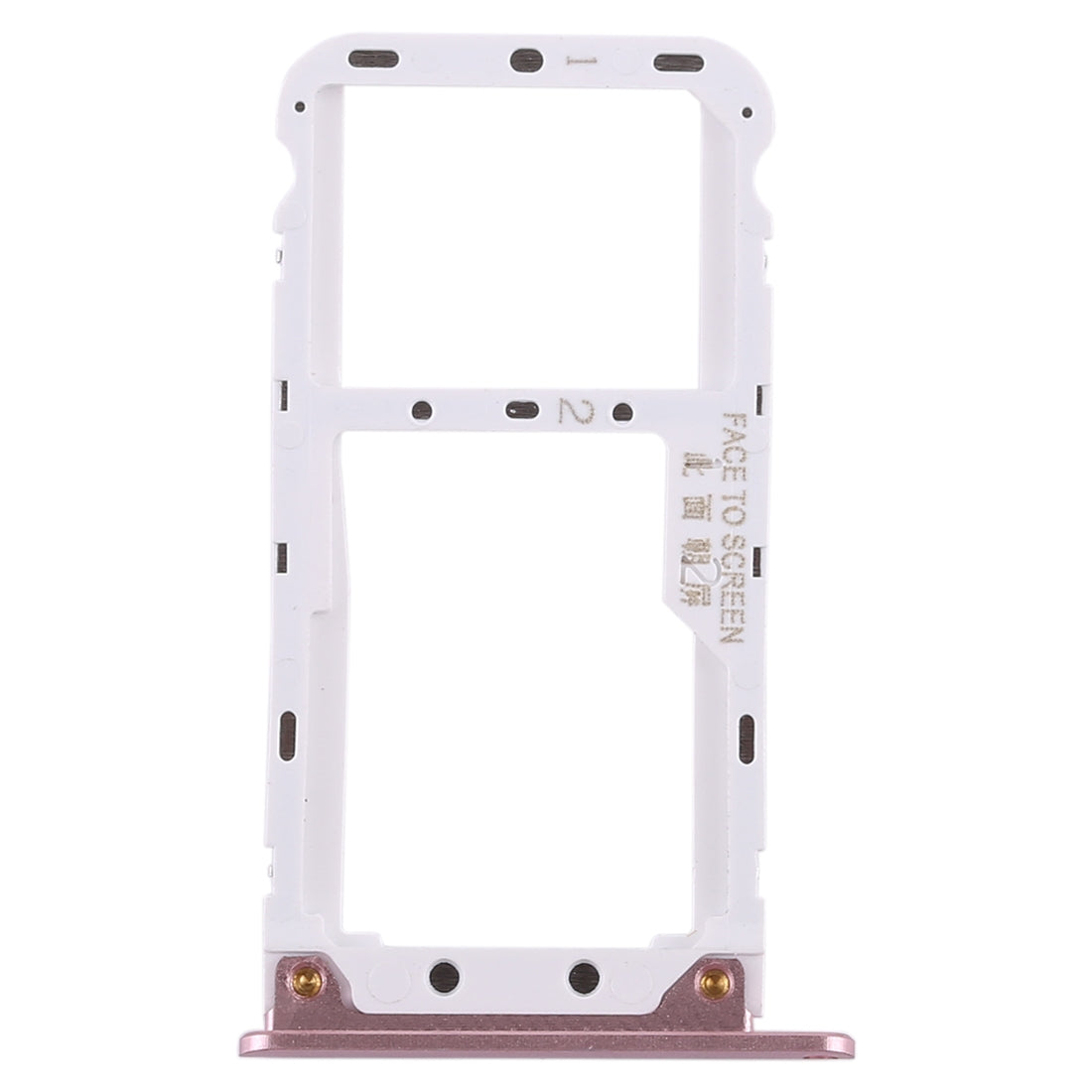 2 SIM Card Tray / Micro SD Card Tray for Xiaomi Redmi Note 5(Rose Gold)