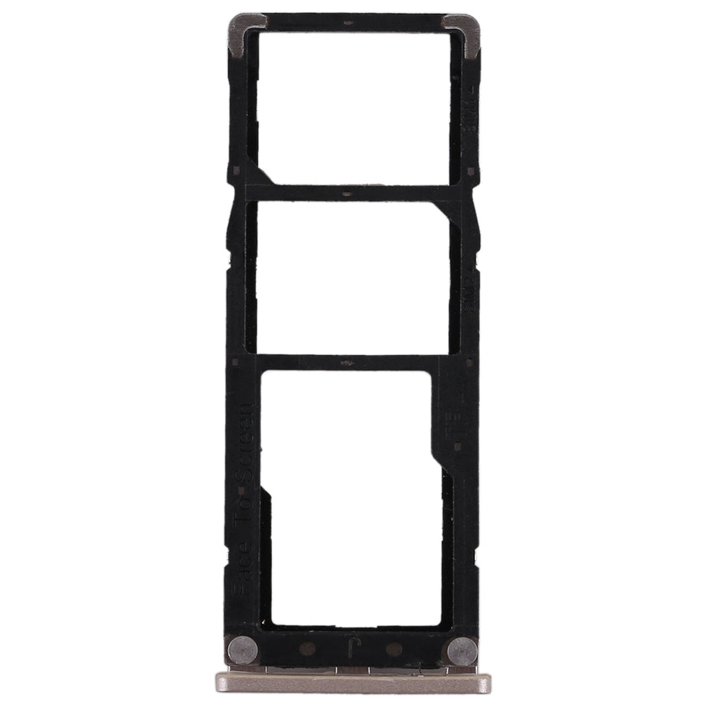 2 SIM Card Tray + Micro SD Card Tray for Xiaomi Redmi Note 5A(Gold)