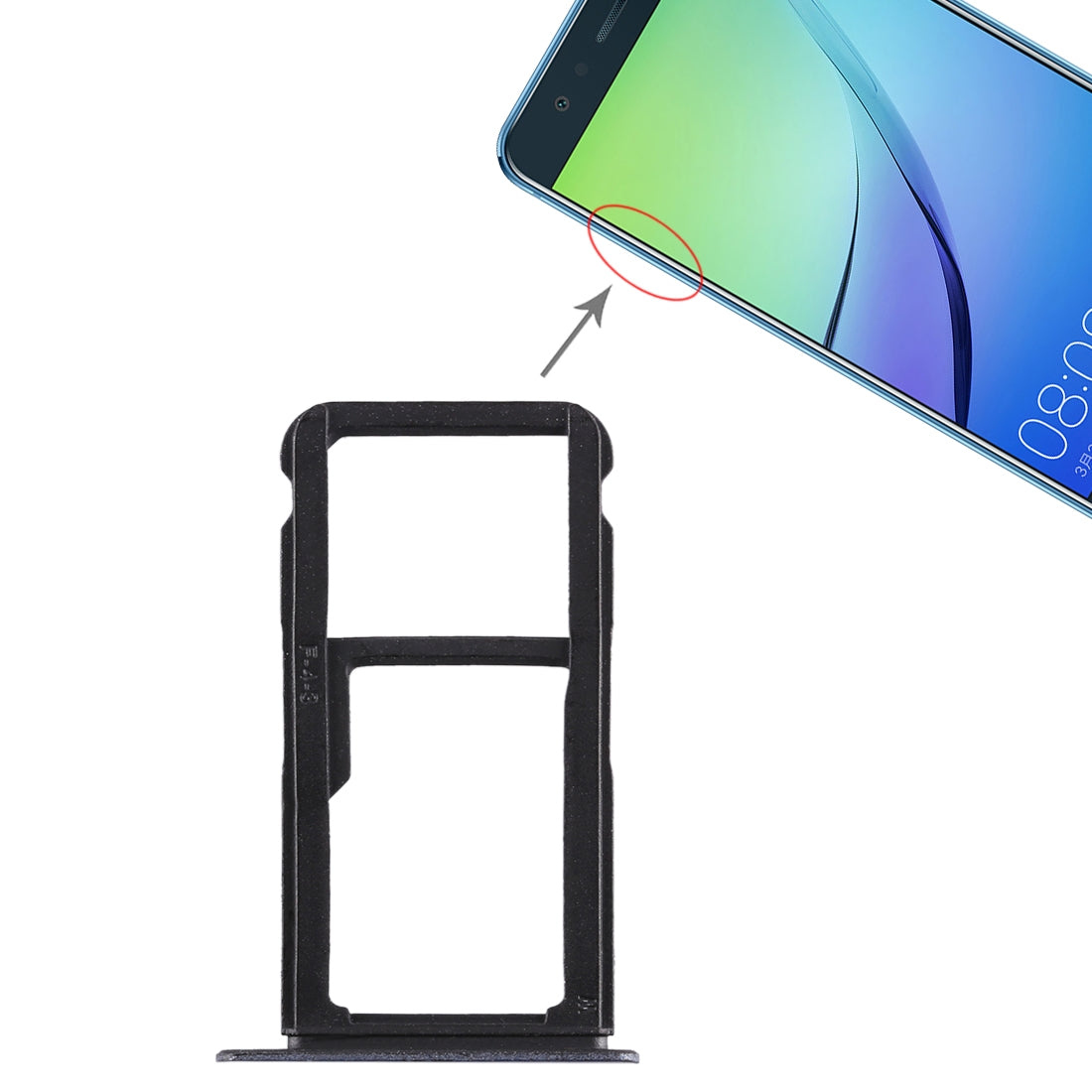 SIM Card Tray + SIM Card Tray / Micro SD Card Tray for Huawei Nova Lite (Blue)