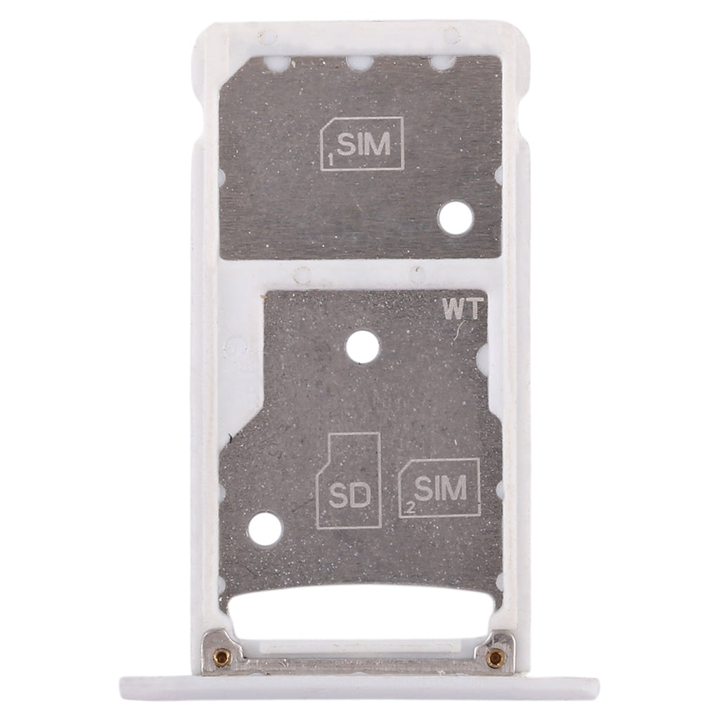 2 SIM Card Tray / Micro SD Card Tray for Huawei Enjoy 6 / AL00(White)