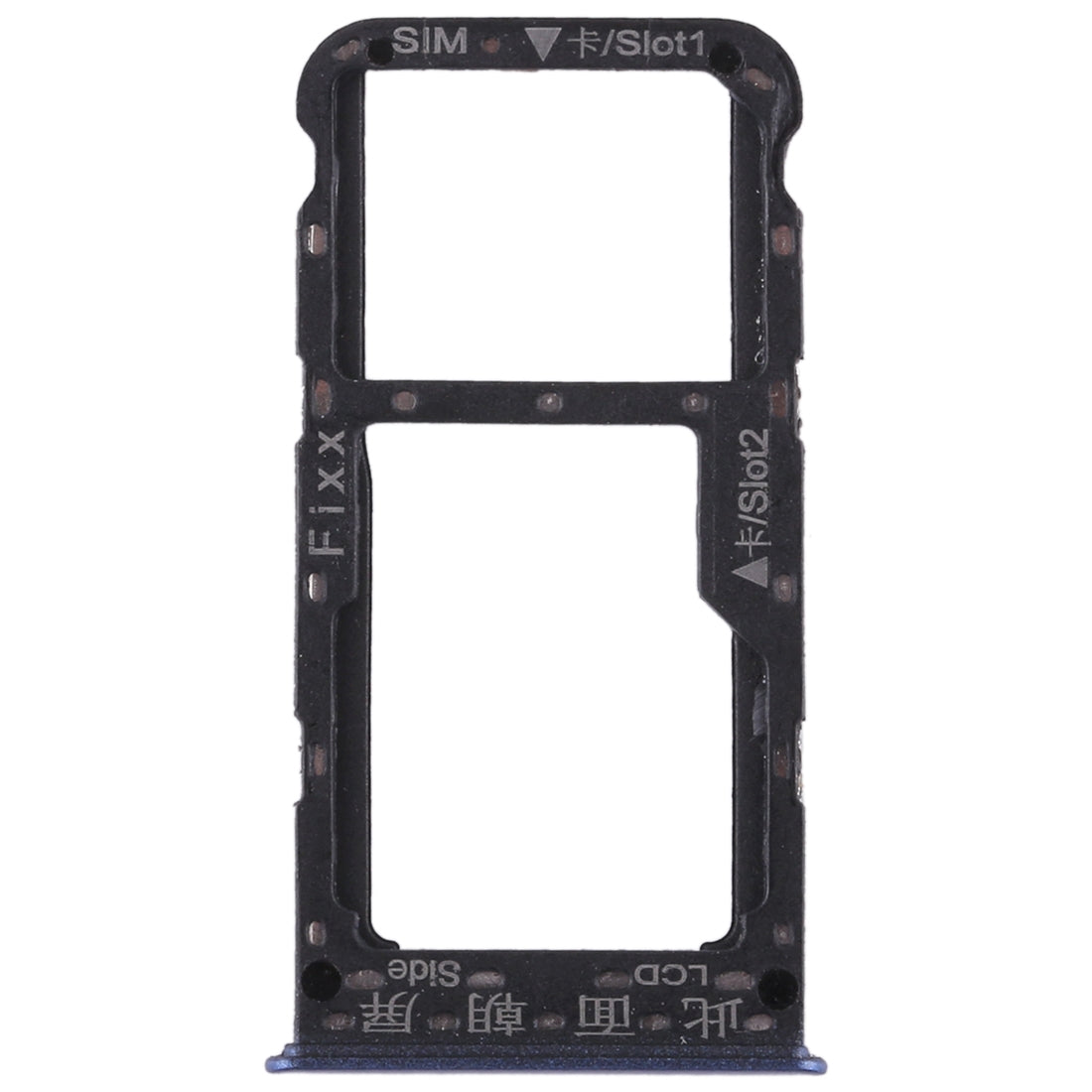 SIM Card Tray + SIM Card Tray / Micro SD Card for Huawei P smart (Enjoy 7S) (Blue)