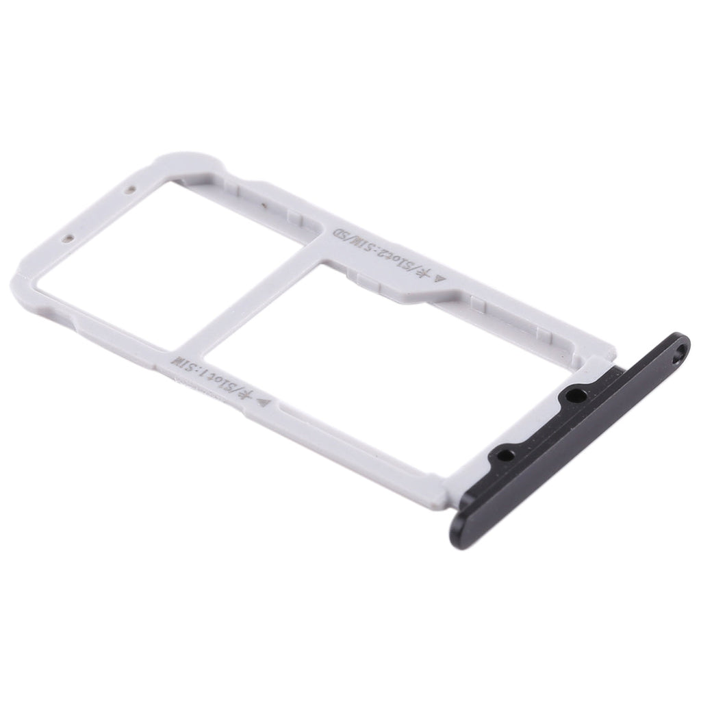 SIM Card Tray + SIM Card Tray / Micro SD Card for Huawei Honor View 10 / V10(Black)