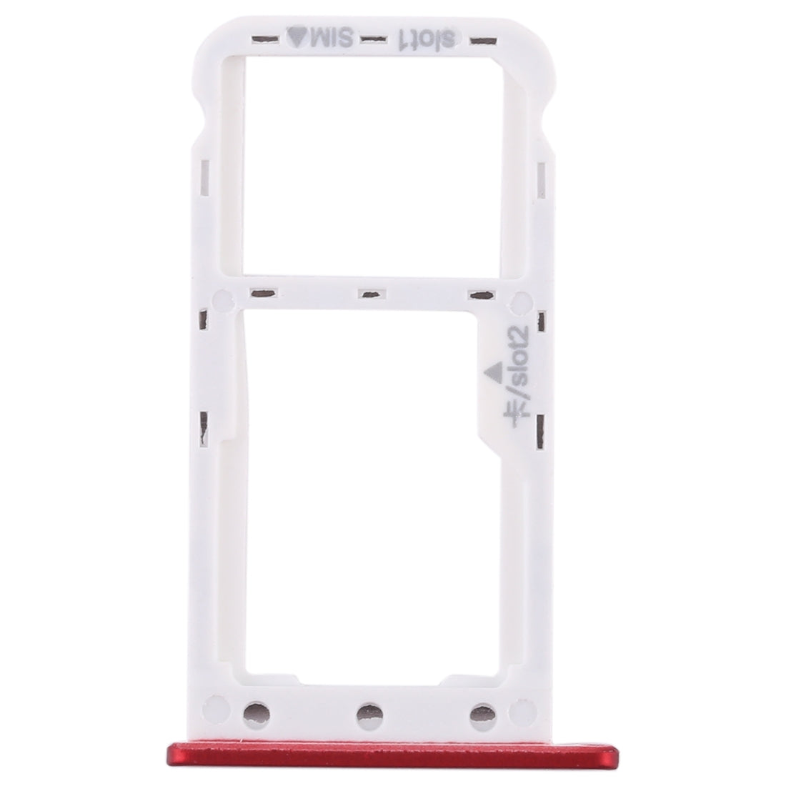 SIM Card Tray + SIM Card Tray / Micro SD Card for Huawei Enjoy 7 (Red)