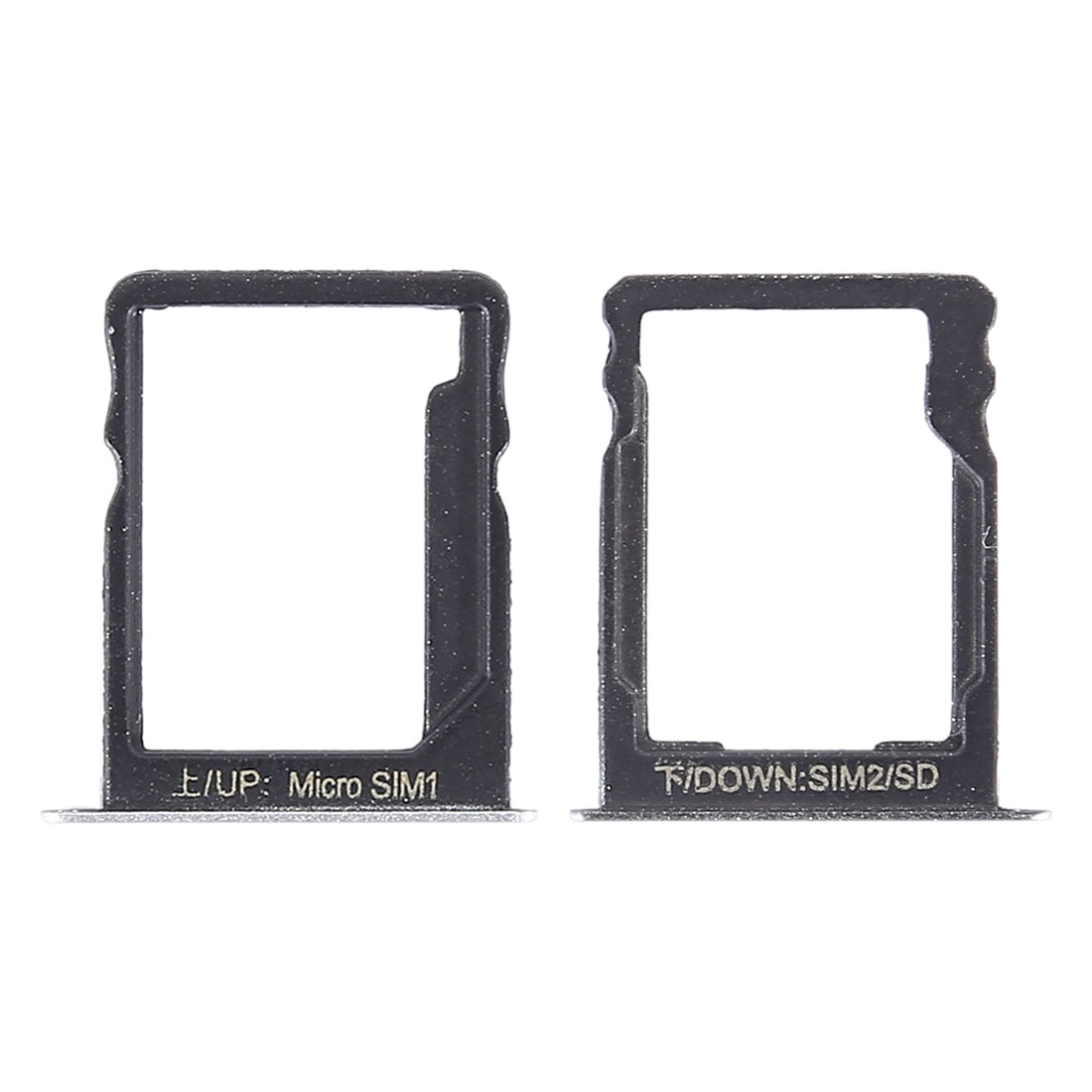 SIM Card Tray + SIM Card Tray / Micro SD Card for Huawei Enjoy 5s (Silver)