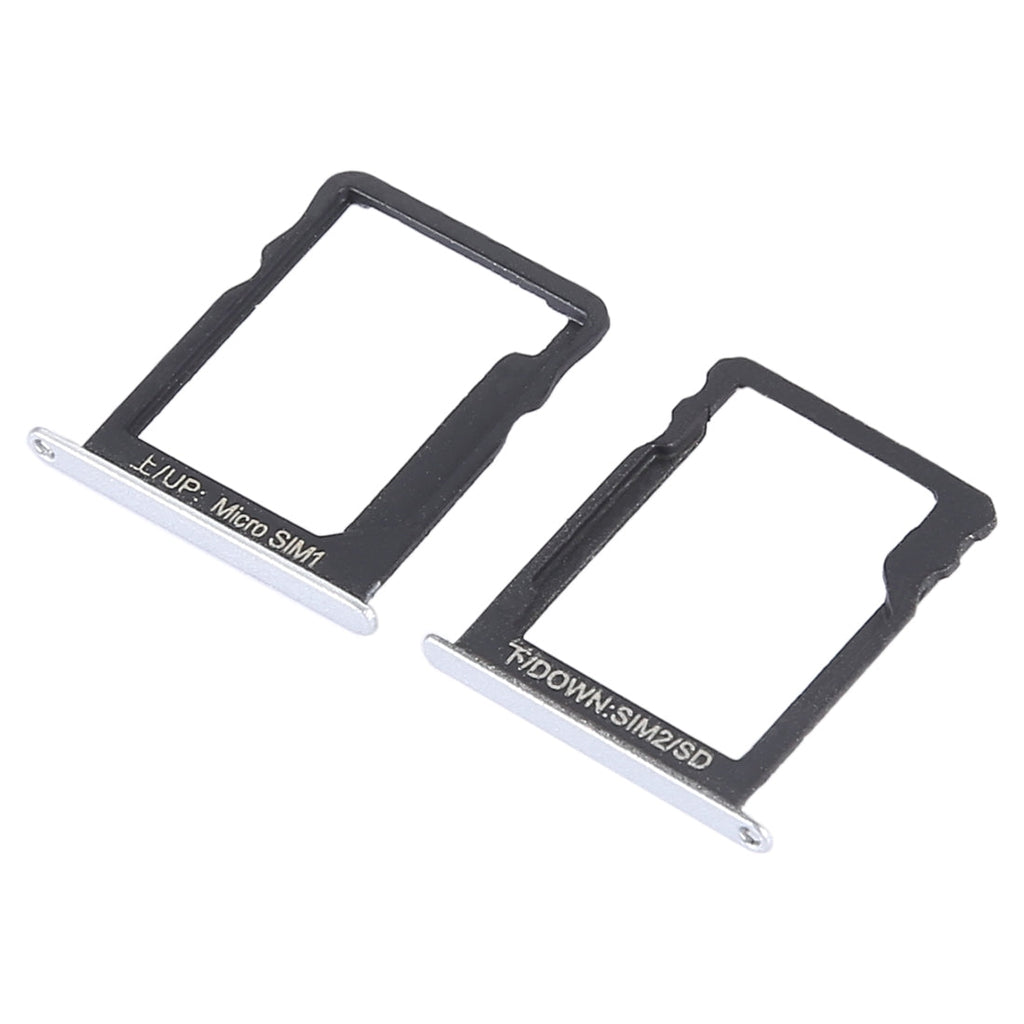 SIM Card Tray + SIM Card Tray / Micro SD Card for Huawei Enjoy 5s (Silver)