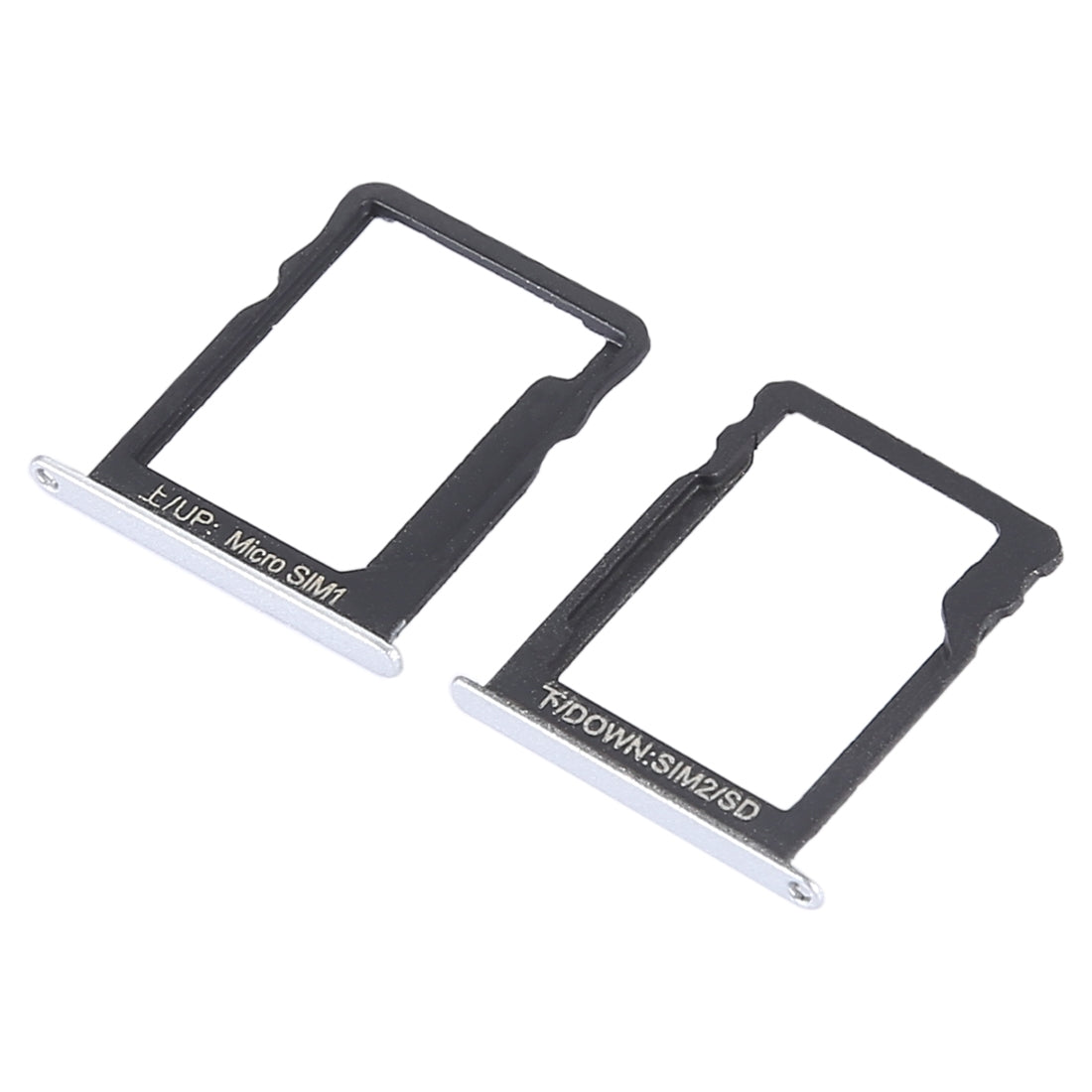 SIM Card Tray + SIM Card Tray / Micro SD Card for Huawei Enjoy 5s (Silver)