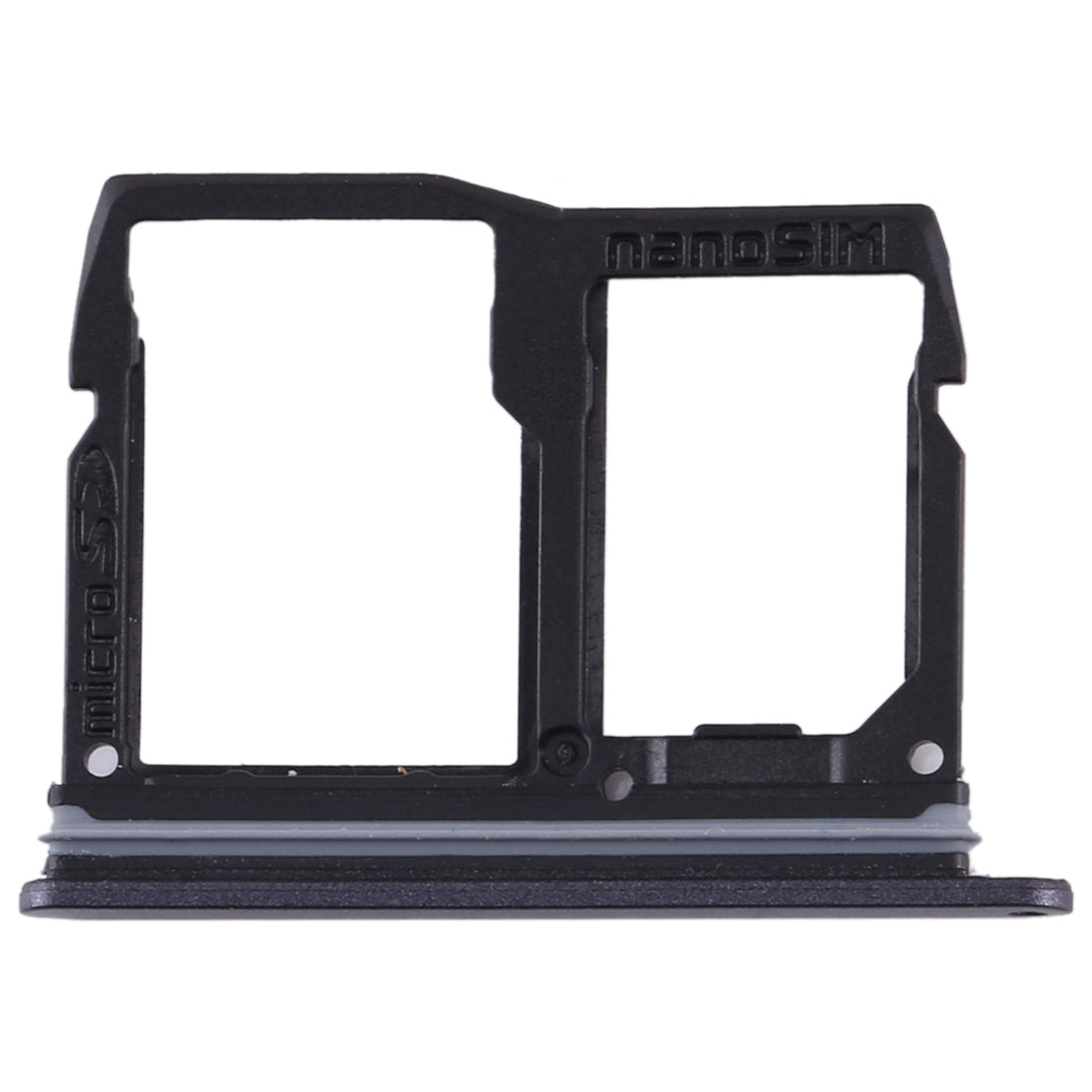 Nano SIM Card Tray + Micro SD Card Tray for LG Stylo 5 / Q720 LM-Q720MS LM-Q720TSW Q720CS (Black)