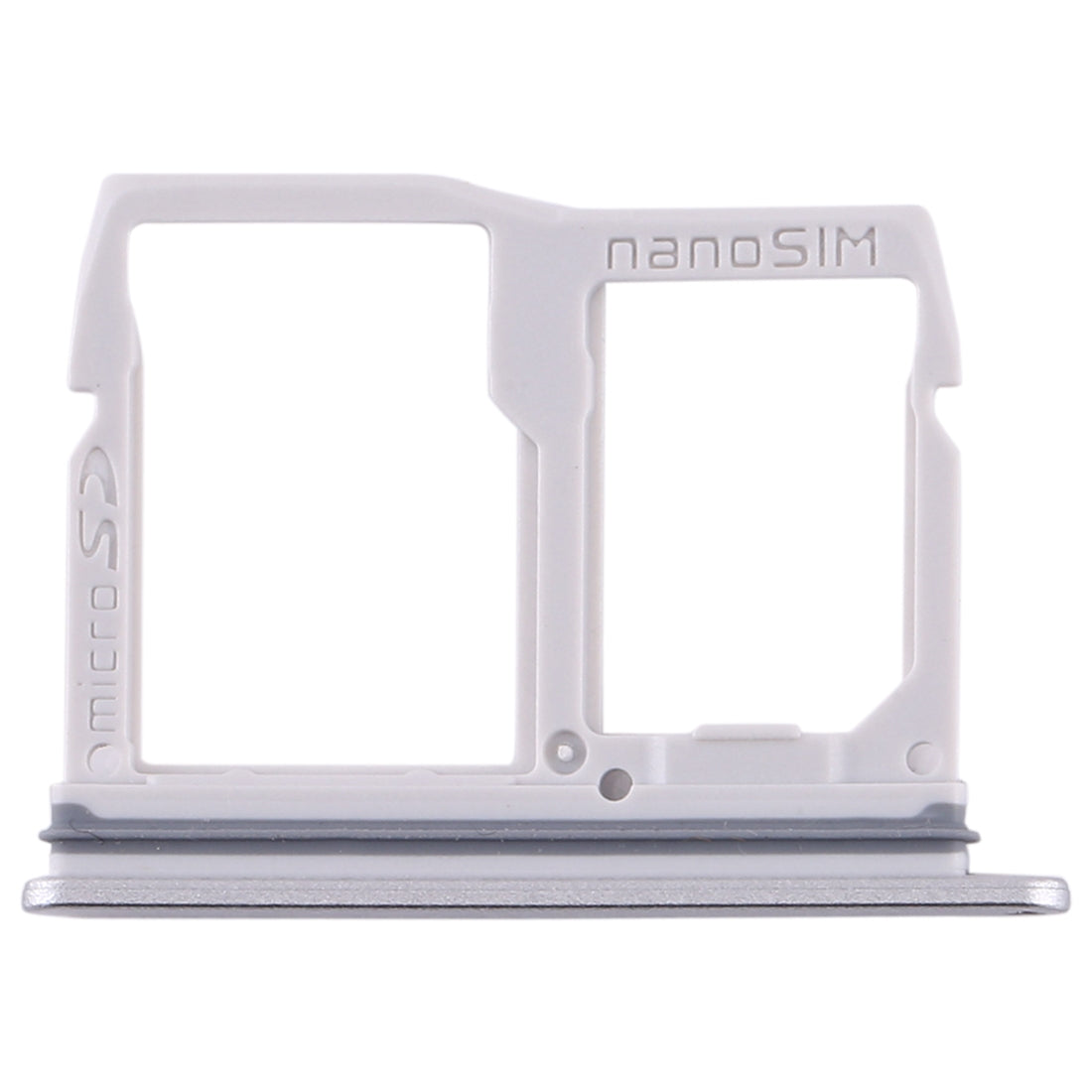 Nano SIM Card Tray + Micro SD Card Tray for LG Stylo 5 / Q720 LM-Q720MS LM-Q720TSW Q720CS (Silver)