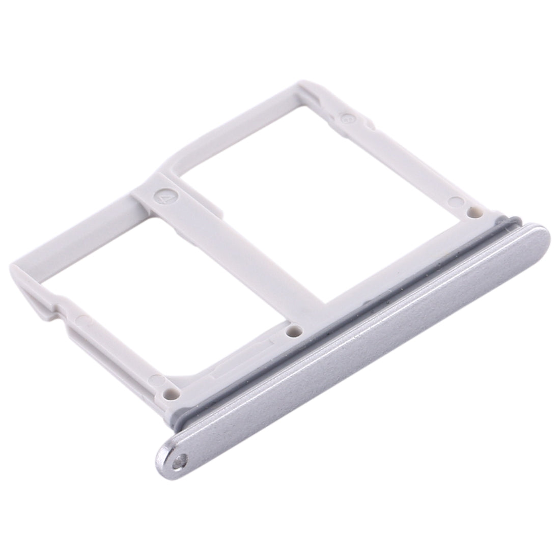 Nano SIM Card Tray + Micro SD Card Tray for LG Stylo 5 / Q720 LM-Q720MS LM-Q720TSW Q720CS (Silver)