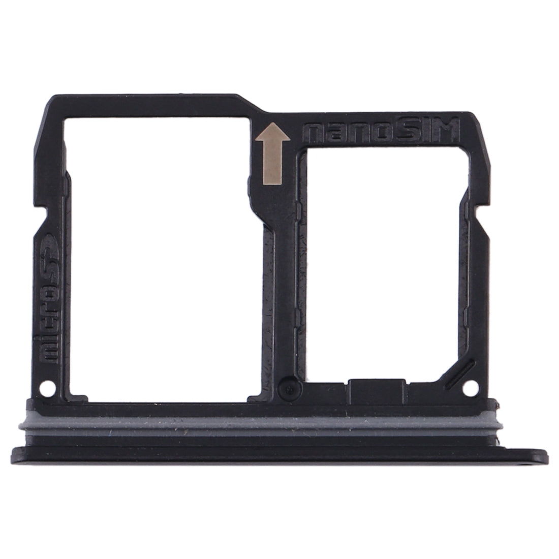 Nano SIM Card Tray + Micro SD Card Tray for LG Stylo 4 / Q Stylus Q710 / LM-Q710CS / LM-Q710MS / LM-Q710ULS / LM-Q710ULM / LM-Q710TS / LM-Q710WA (Black)