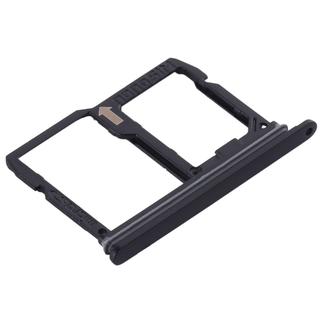 Nano SIM Card Tray + Micro SD Card Tray for LG Stylo 4 / Q Stylus Q710 / LM-Q710CS / LM-Q710MS / LM-Q710ULS / LM-Q710ULM / LM-Q710TS / LM-Q710WA (Black)