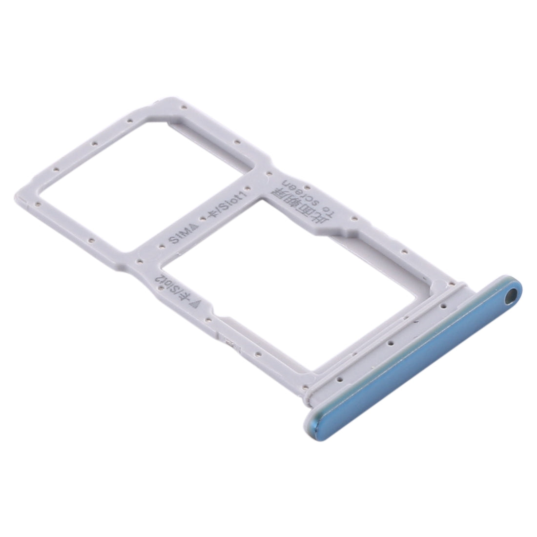 SIM Card Tray + SIM Card Tray / Micro SD Card Tray for Huawei P smart Pro 2019 (Blue)