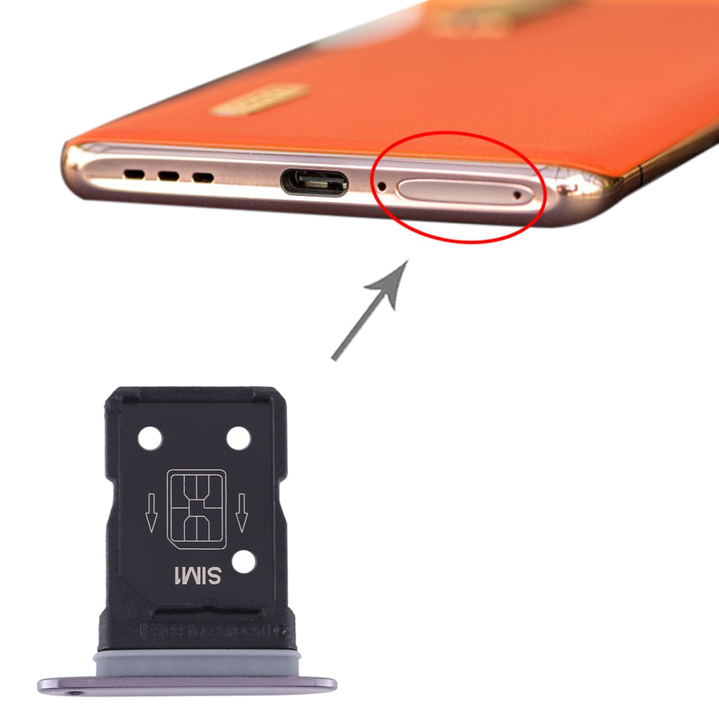 For OPPO Find X2 Pro SIM Card Tray + SIM Card Tray (Black)