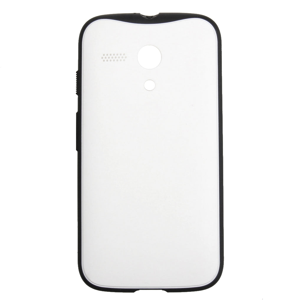 Original Anti-shock Battery Back Cover for Motorola Moto G (White + Black)