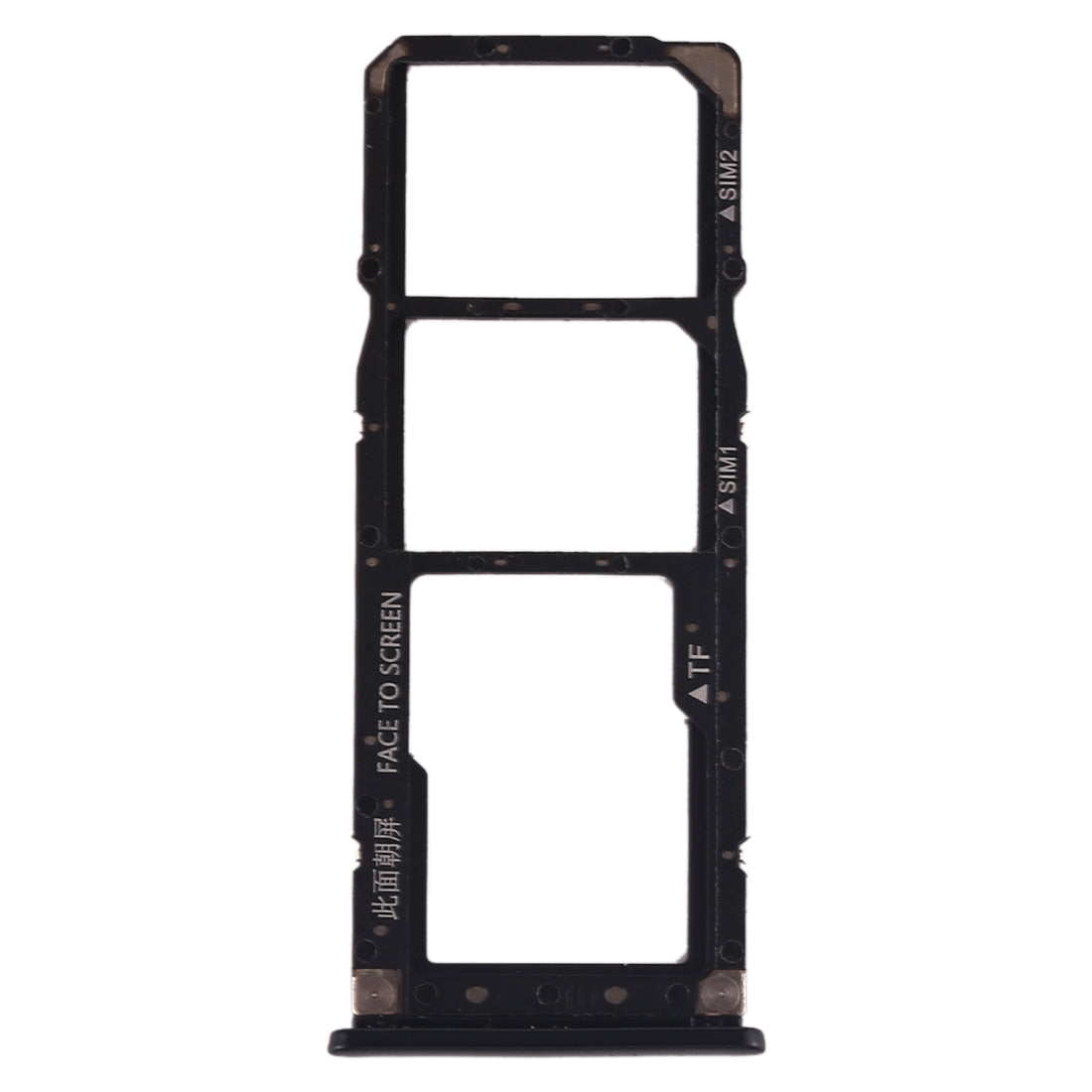 SIM Card Tray + SIM Card Tray + Micro SD Card Tray for Xiaomi Mi Play(Black)
