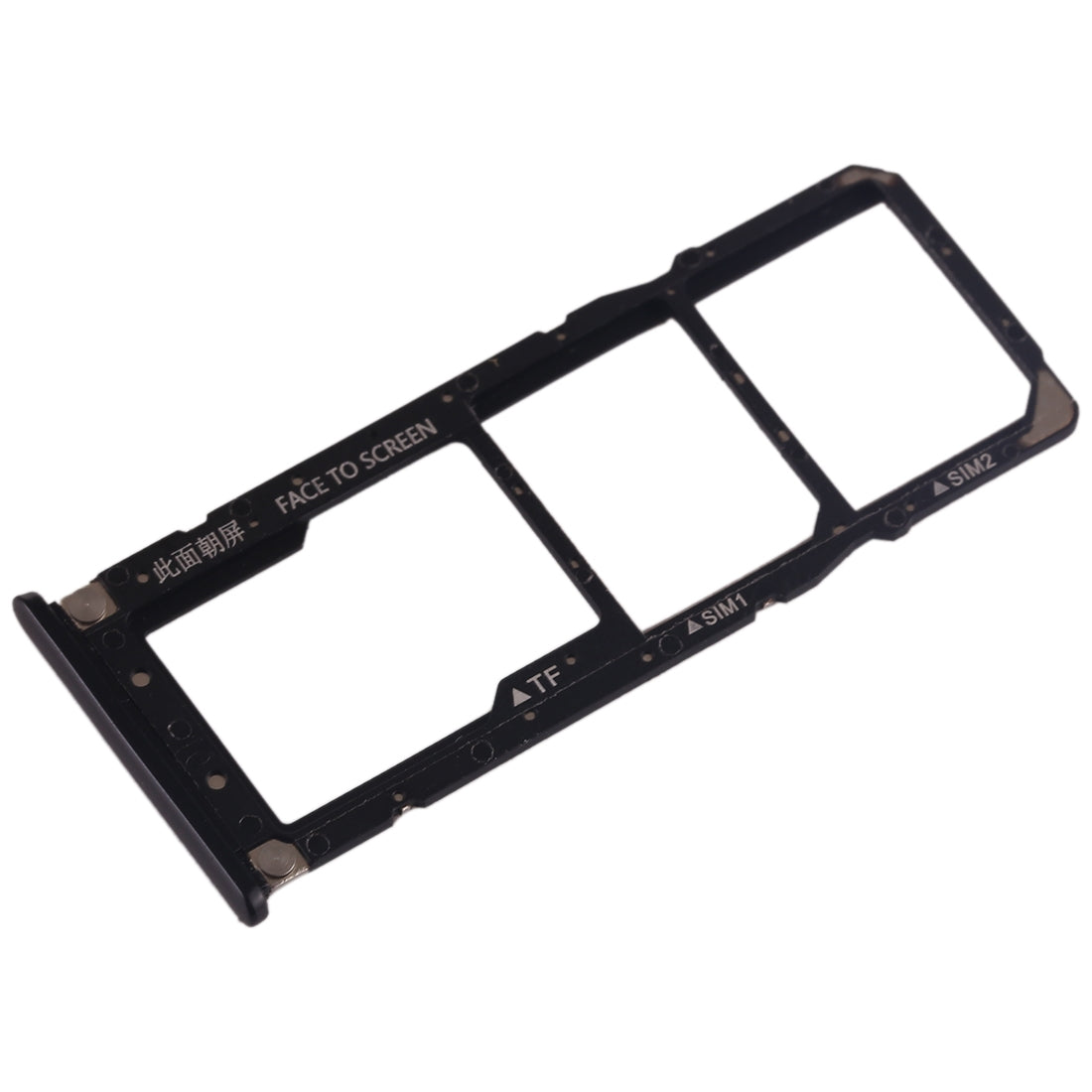 SIM Card Tray + SIM Card Tray + Micro SD Card Tray for Xiaomi Mi Play(Black)
