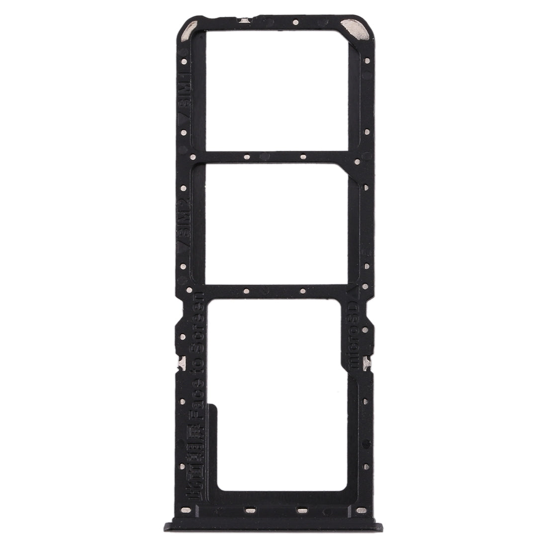 For OPPO A11x/A11/A9(2020)/A5(2020) SIM Card Tray + SIM Card Tray + Micro SD Card Tray (Black)