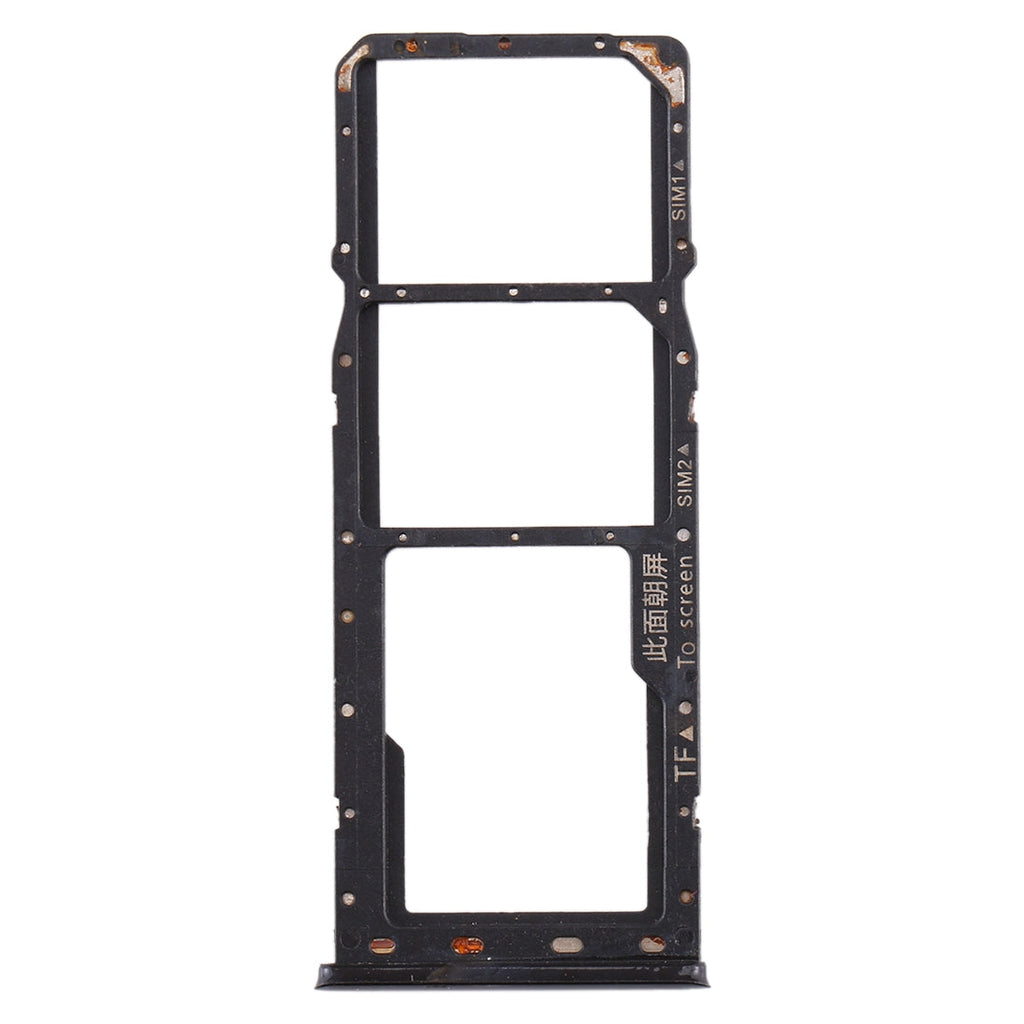 For Realme X Lite SIM Card Tray + SIM Card Tray + Micro SD Card Tray (Black)