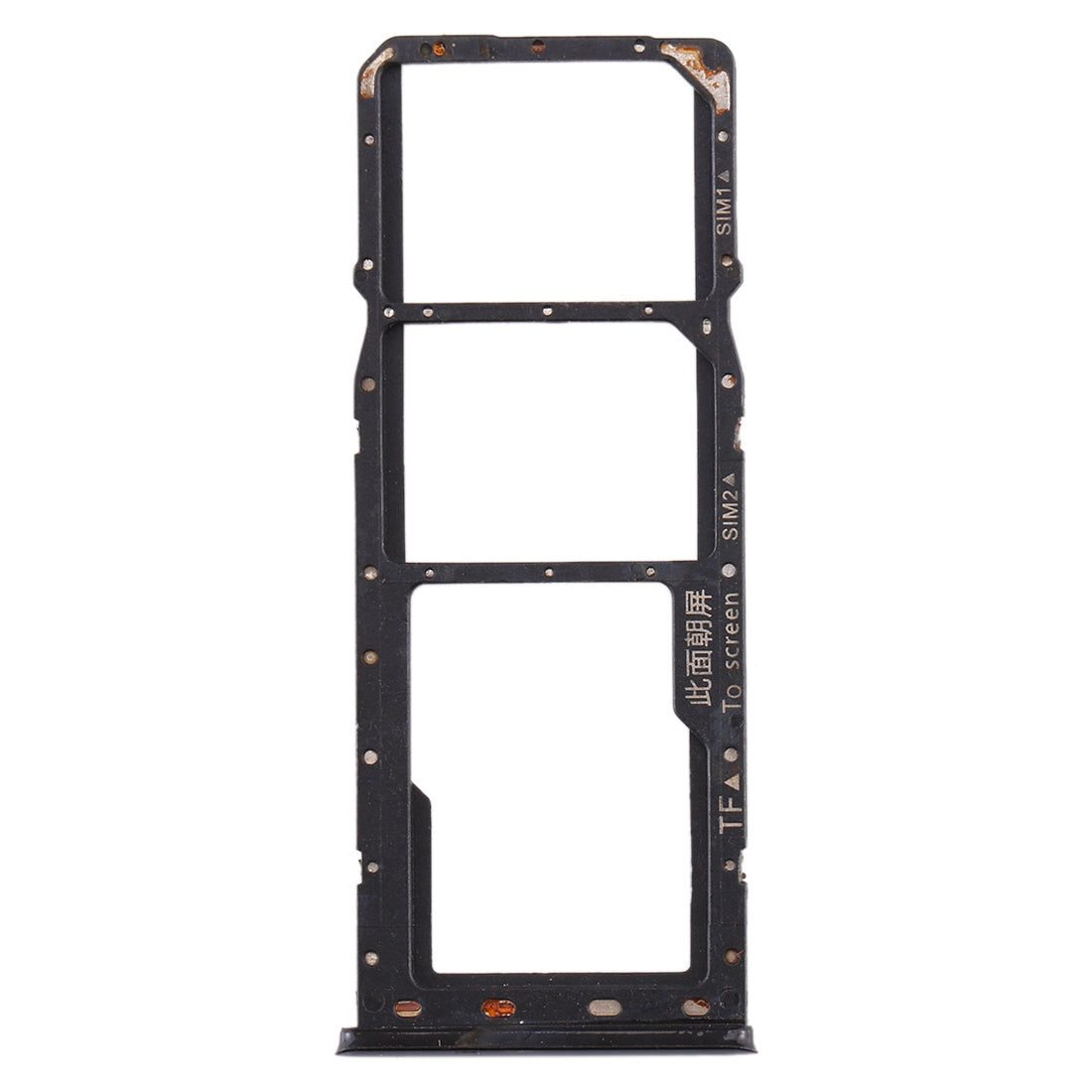 For Realme X Lite SIM Card Tray + SIM Card Tray + Micro SD Card Tray (Black)