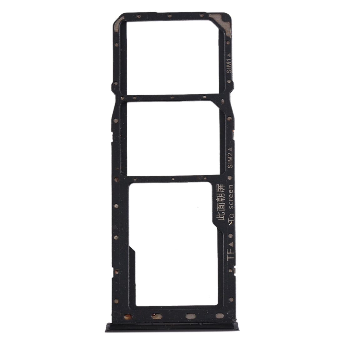 For OPPO Realme 3 SIM Card Tray + SIM Card Tray + Micro SD Card Tray (Black)