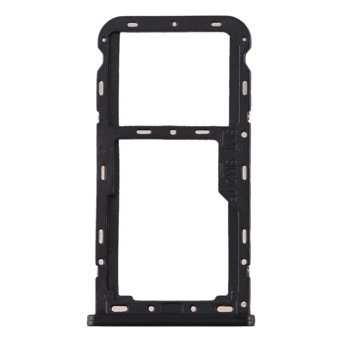 For Meizu M6T SIM Card Tray + SIM / Micro SD Card Tray (Black)