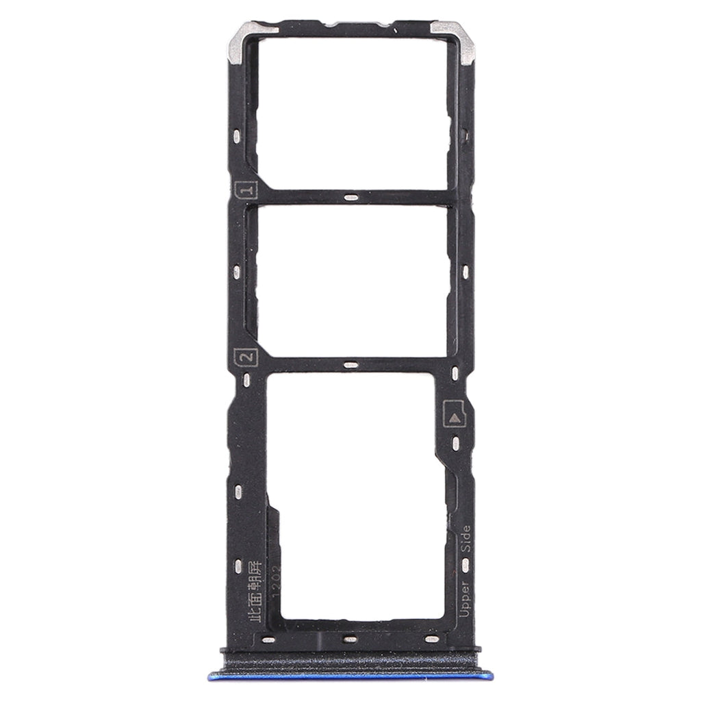 For vivo Y5s SIM Card Tray + SIM Card Tray + Micro SD Card Tray (Blue)