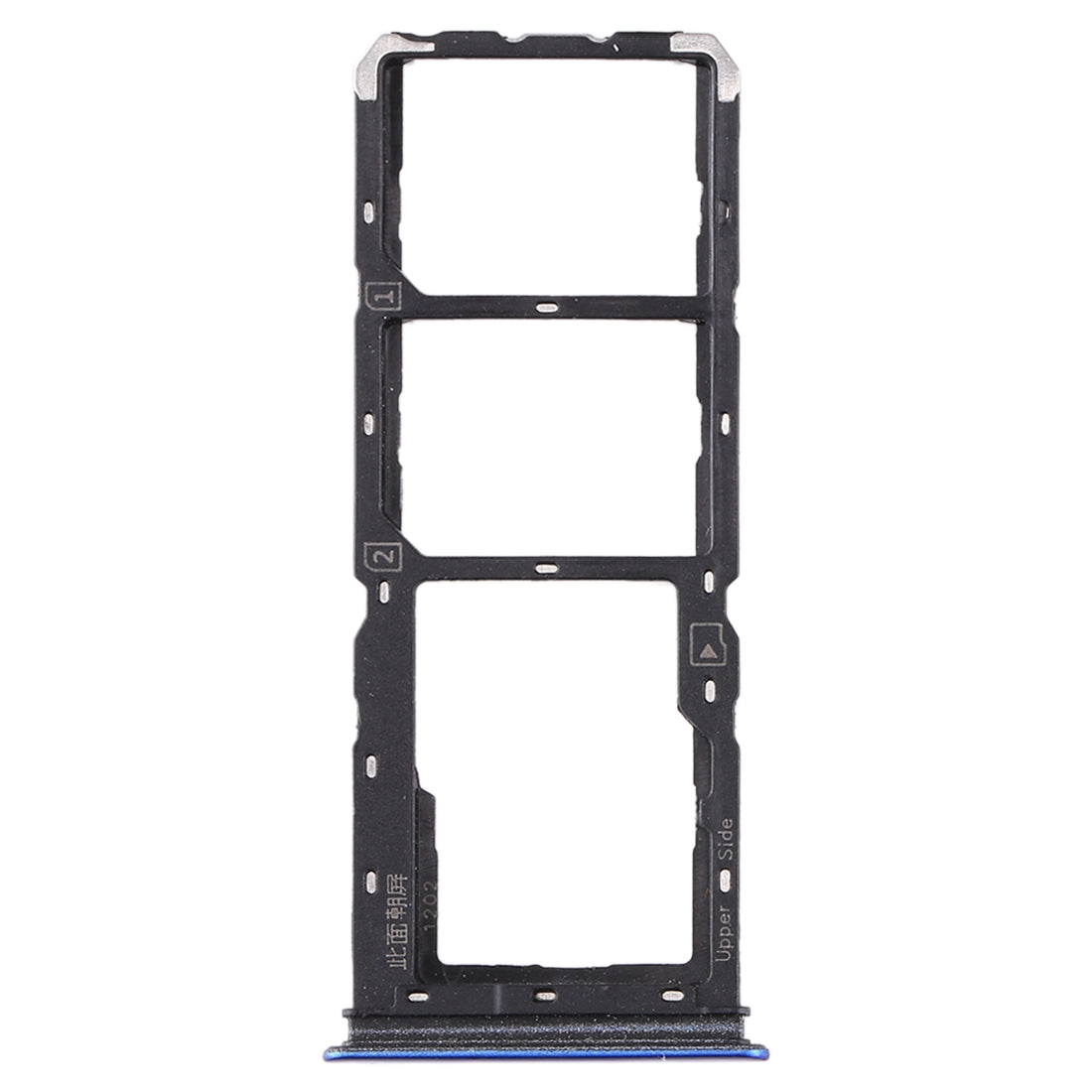For vivo Y5s SIM Card Tray + SIM Card Tray + Micro SD Card Tray (Blue)