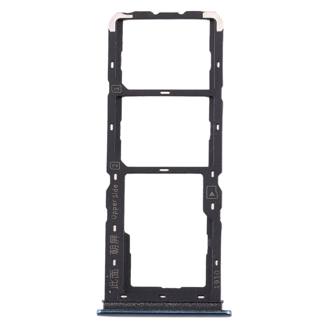 For vivo Y3 SIM Card Tray + SIM Card Tray + Micro SD Card Tray (Dark Blue)