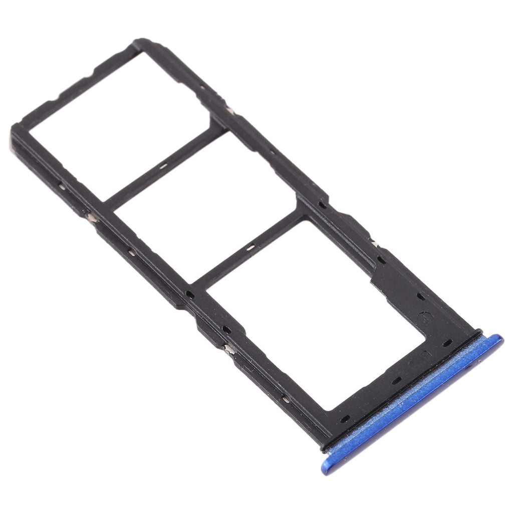 For vivo Y3 SIM Card Tray + SIM Card Tray + Micro SD Card Tray (Blue)