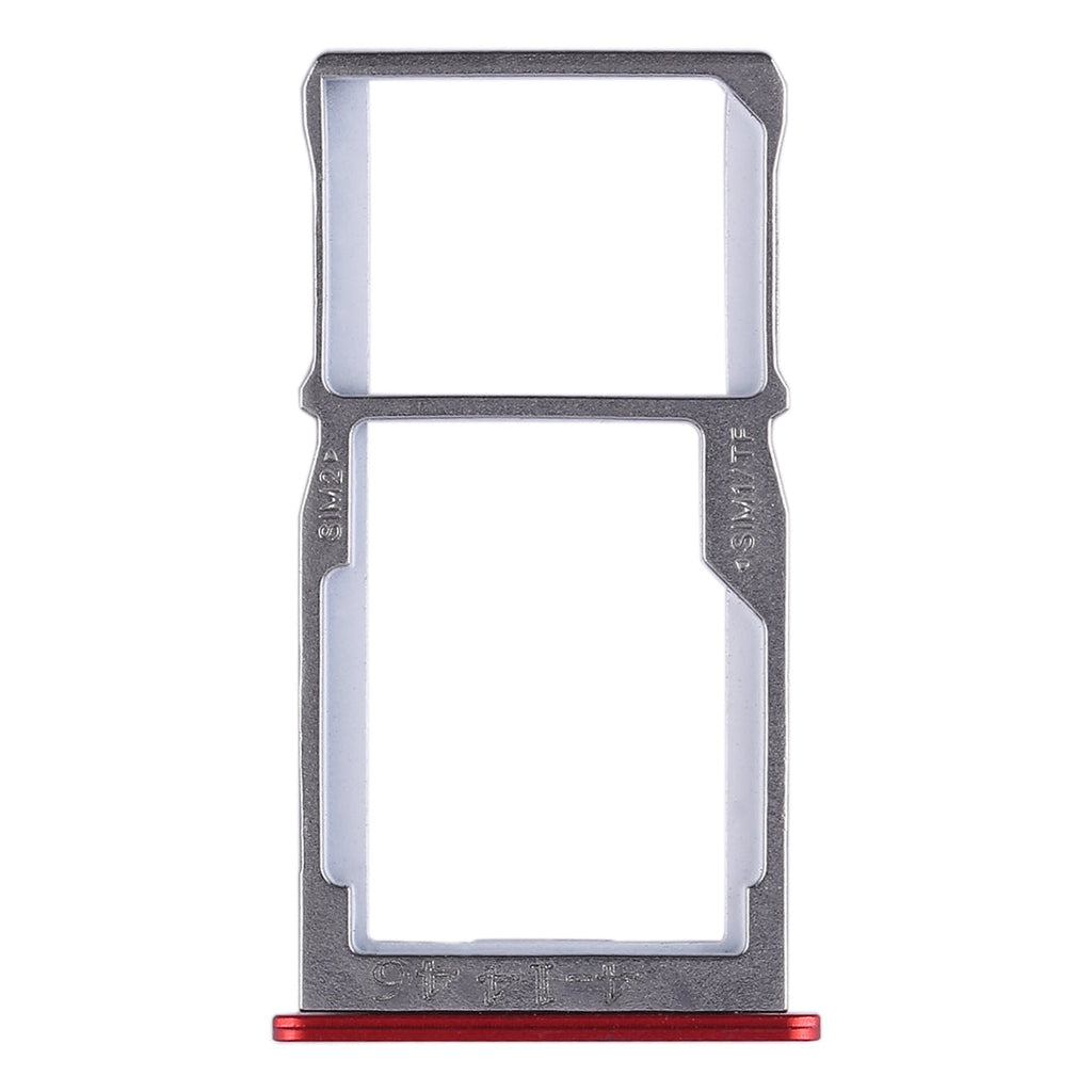 For Meizu 15 SIM Card Tray + SIM Card Tray / Micro SD Card Tray (Red)