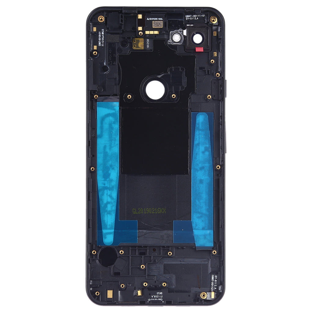 Battery Back Cover with Camera Lens Frame & Side Keys for Google Pixel 3a XL(Black)