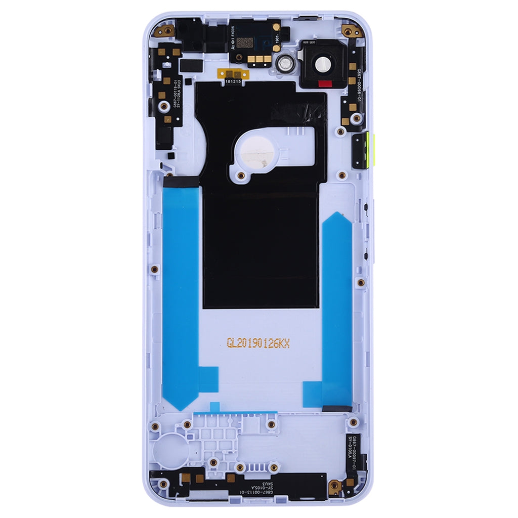 Battery Back Cover with Camera Lens Frame & Side Keys for Google Pixel 3a(Light Purple)
