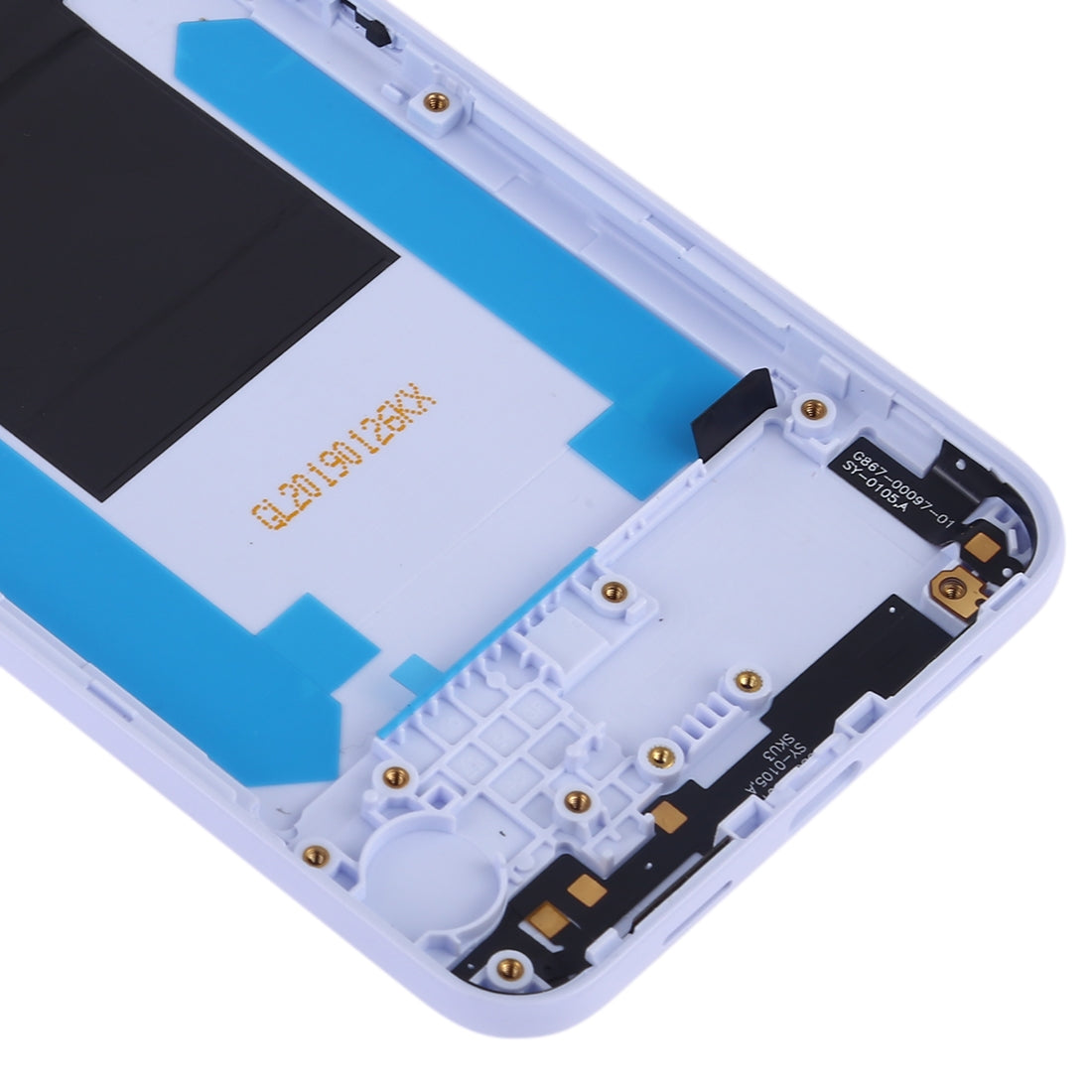 Battery Back Cover with Camera Lens Frame & Side Keys for Google Pixel 3a(Light Purple)