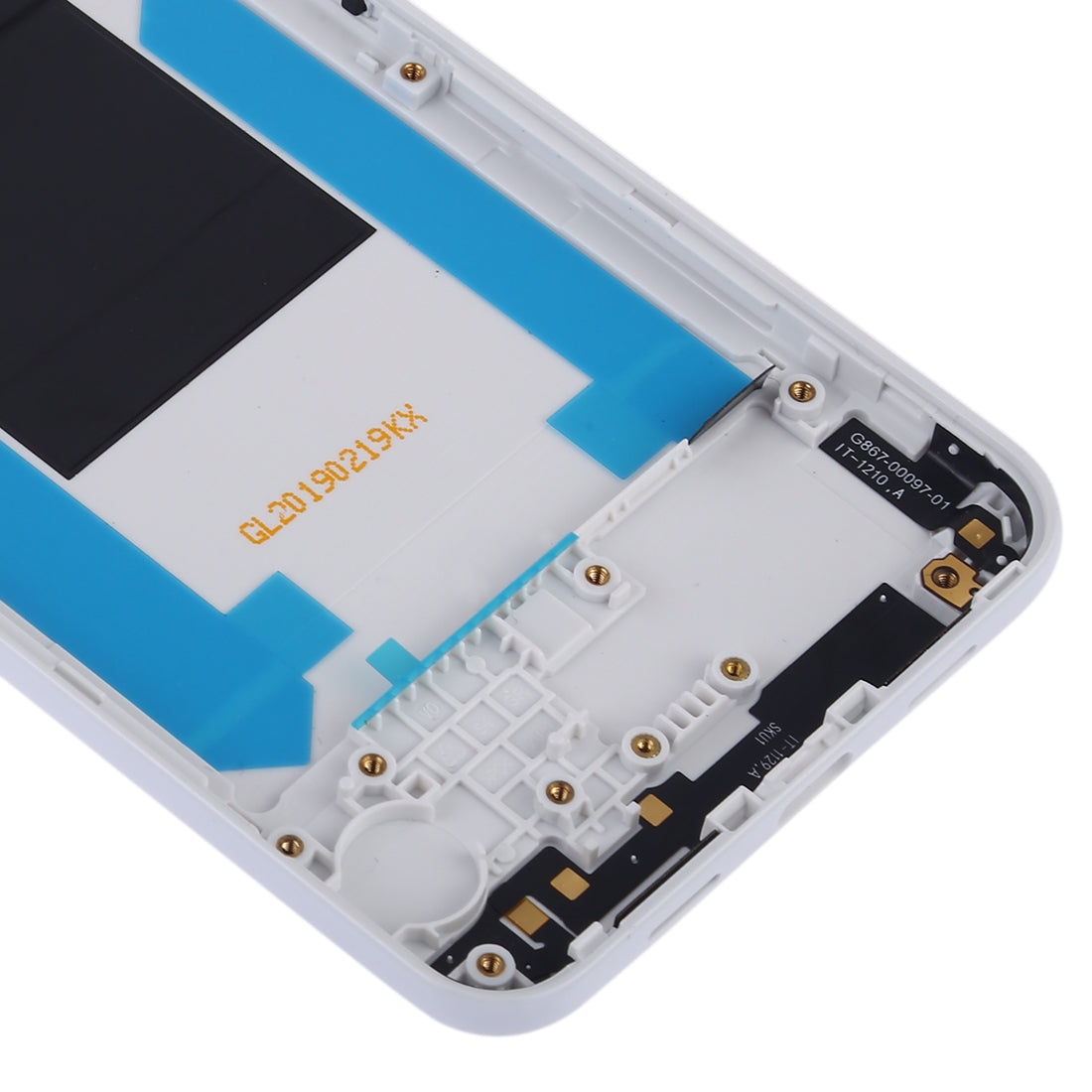 Battery Back Cover with Camera Lens Frame & Side Keys for Google Pixel 3a(White)