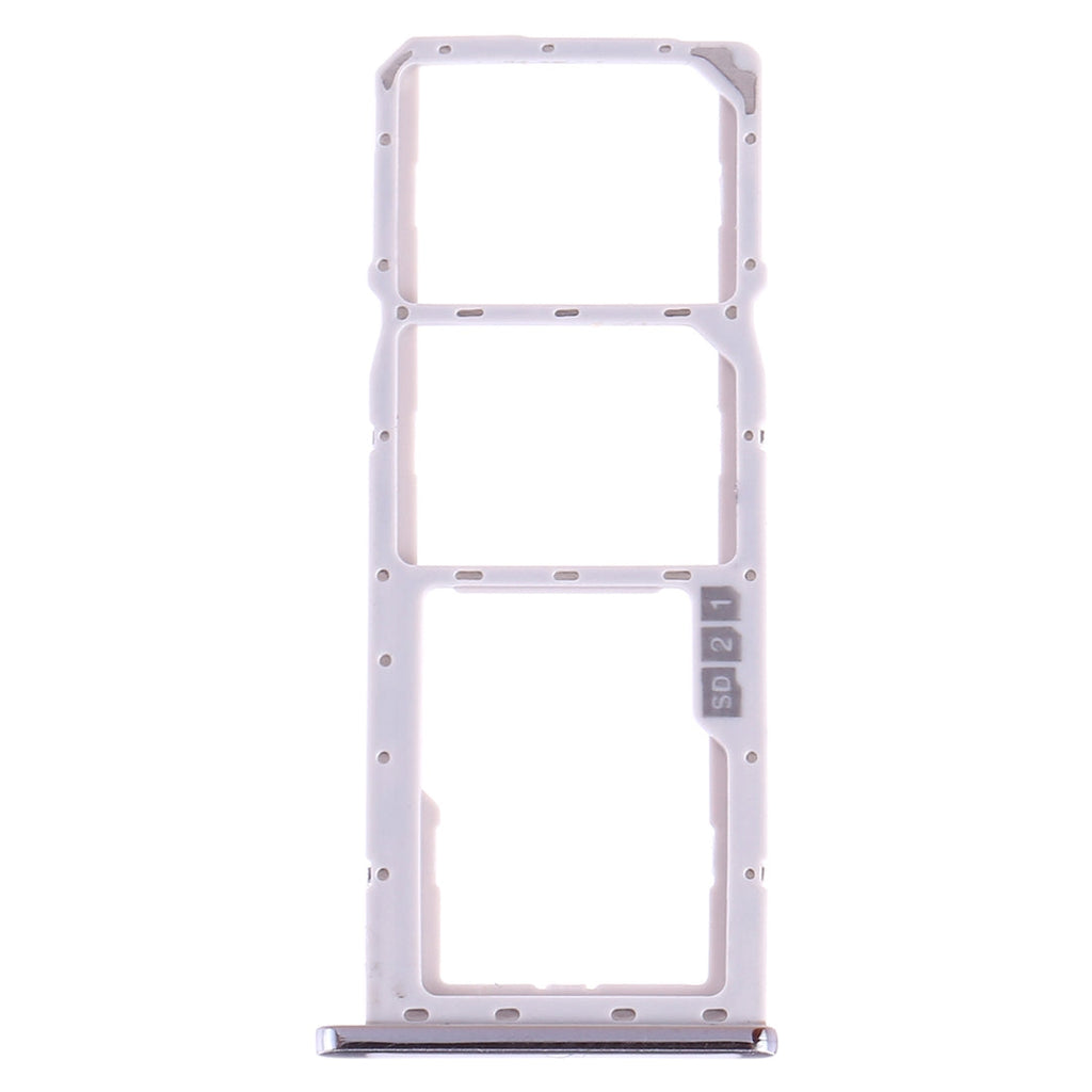 SIM Card Tray + SIM Card Tray + Micro SD Card Tray for Asus ZenFone Max Pro (M2) ZB631KL(Silver)