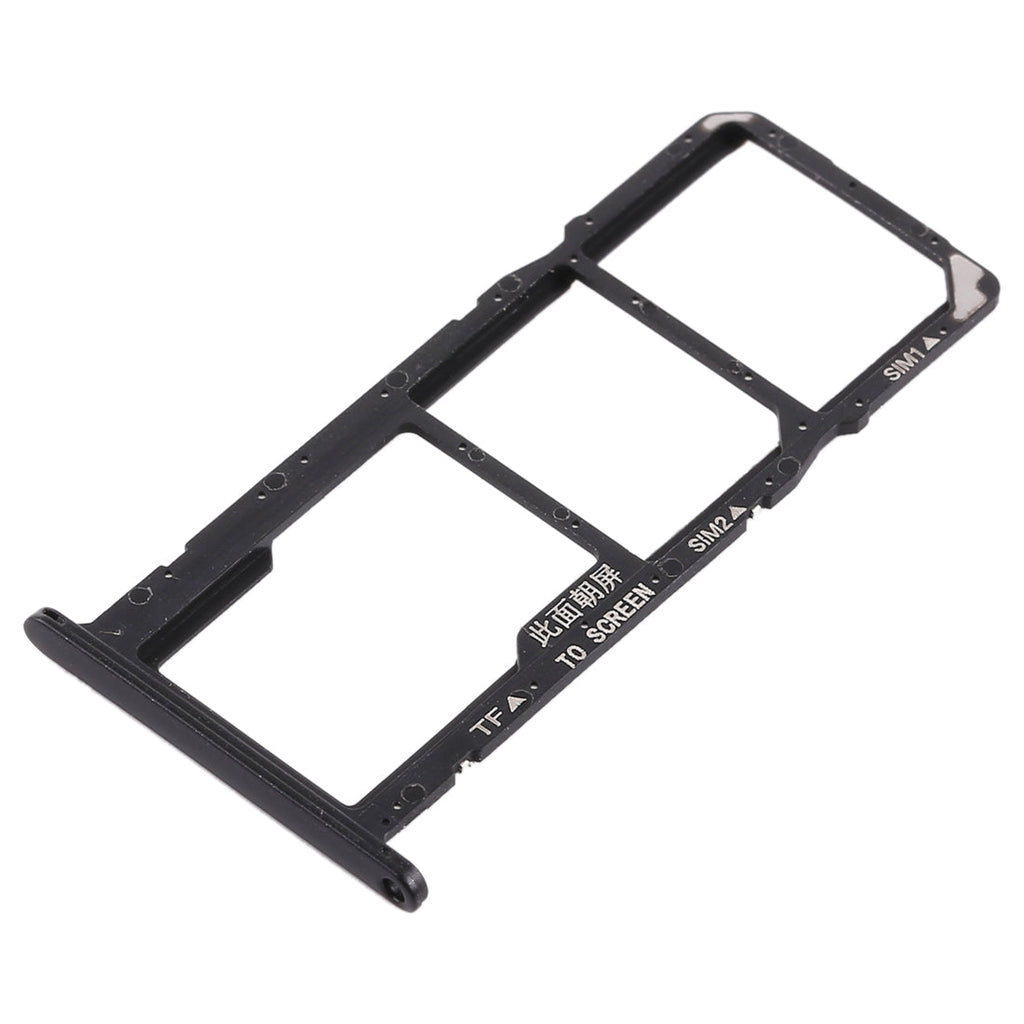 SIM Card Tray + Micro SD Card Tray for Huawei Y5 Prime (2018) / Honor Play 7 (Black)