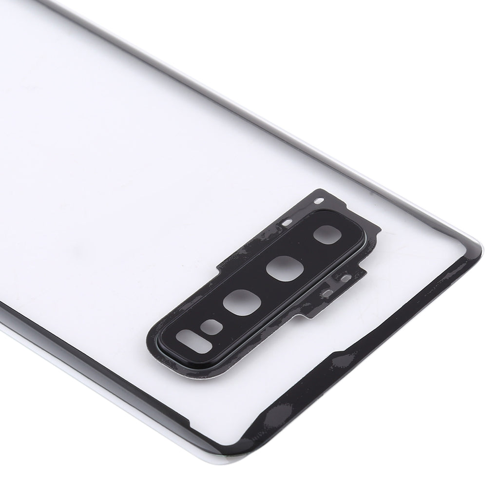 For Samsung Galaxy S10 G973F/DS G973U G973 SM-G973 Transparent Battery Back Cover with Camera Lens Frame (Transparent)
