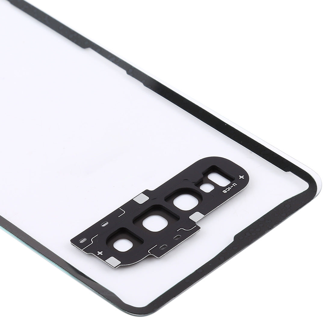 For Samsung Galaxy S10 G973F/DS G973U G973 SM-G973 Transparent Battery Back Cover with Camera Lens Frame (Transparent)