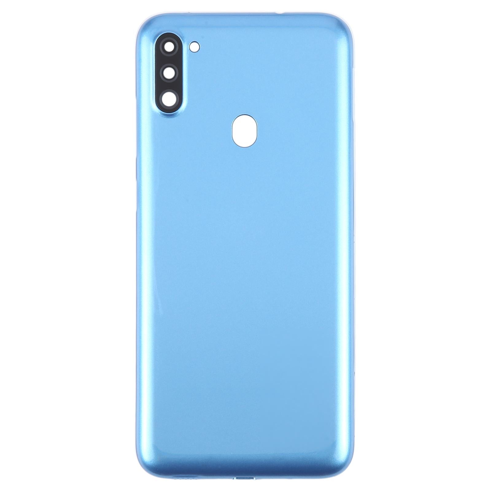 For Samsung Galaxy A11 SM-A115F Battery Back Cover with Camera Lens Frame(Blue)