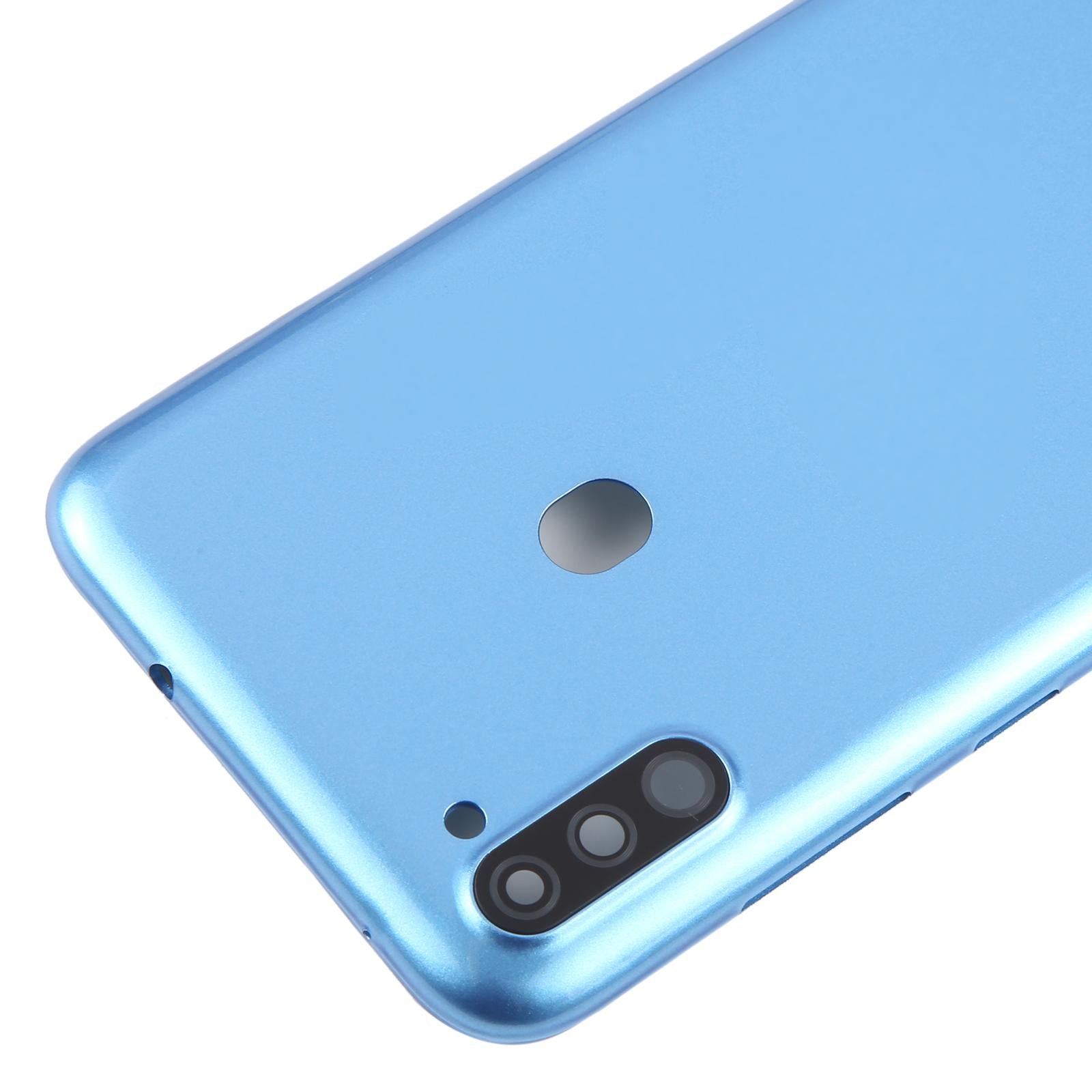 For Samsung Galaxy A11 SM-A115F Battery Back Cover with Camera Lens Frame(Blue)