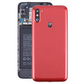 For Samsung Galaxy A11 SM-A115F Battery Back Cover with Camera Lens Frame(Red)