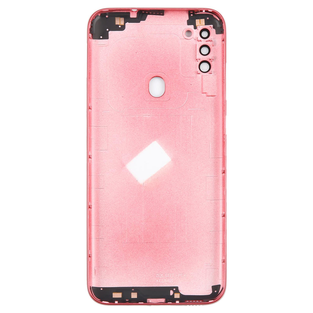 For Samsung Galaxy A11 SM-A115F Battery Back Cover with Camera Lens Frame(Red)