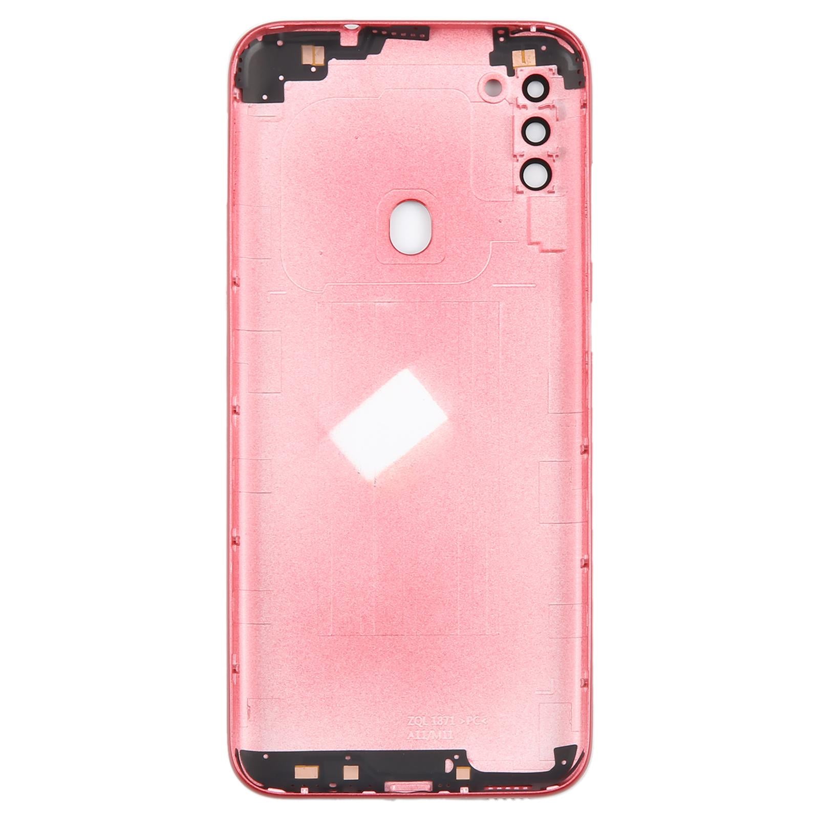 For Samsung Galaxy A11 SM-A115F Battery Back Cover with Camera Lens Frame(Red)