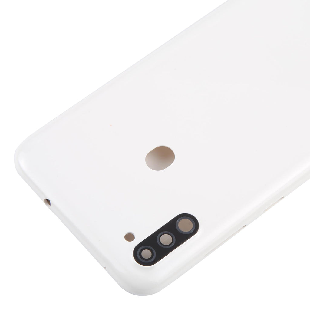 For Samsung Galaxy A11 SM-A115F Battery Back Cover with Camera Lens Frame(White)
