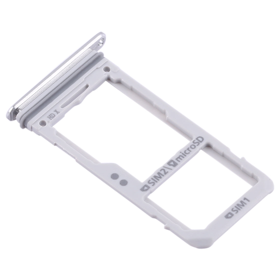 For Galaxy S8 / S8+ 2 SIM Card Tray / Micro SD Card Tray (Silver)