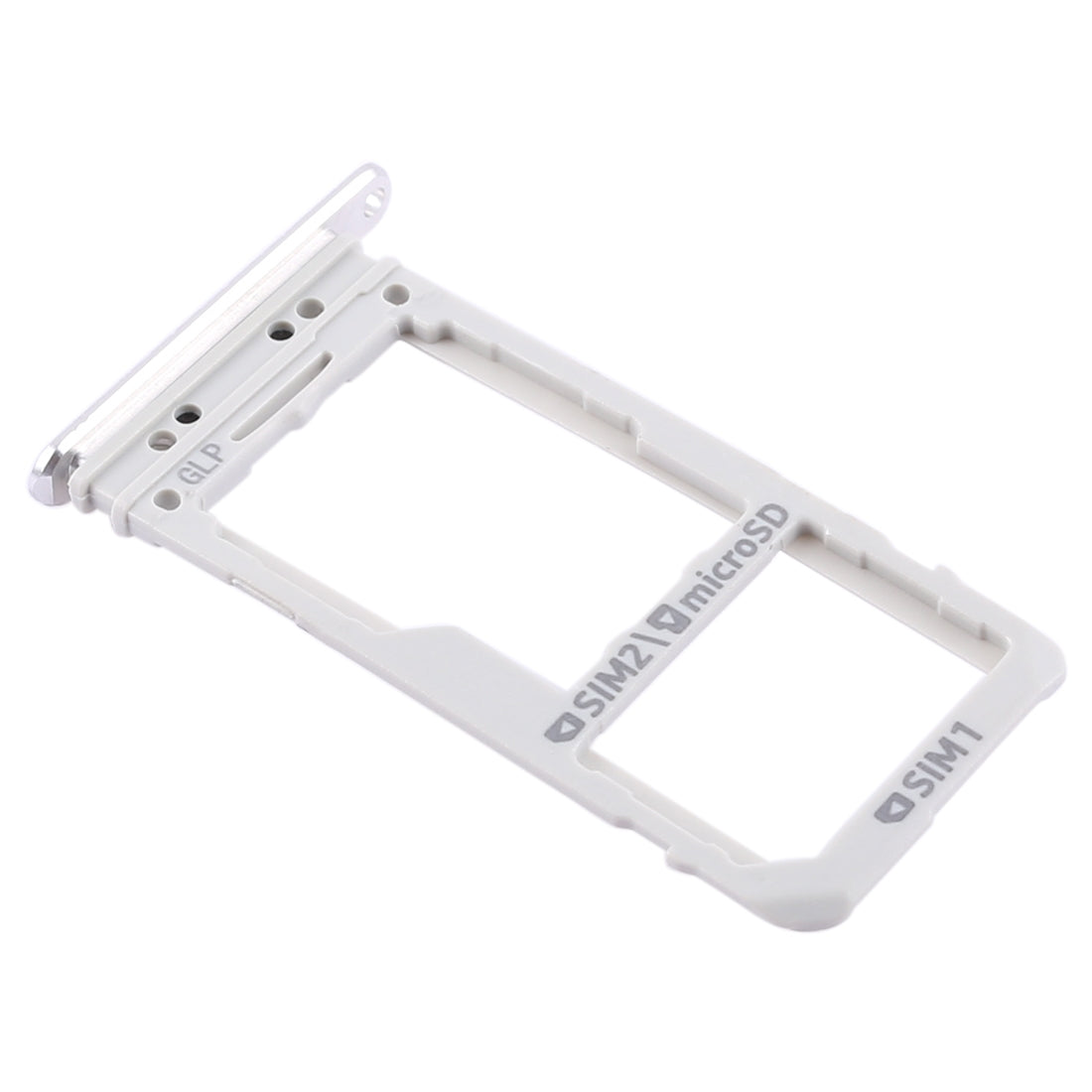 For Galaxy Note 8 2 SIM Card Tray / Micro SD Card Tray (Silver)