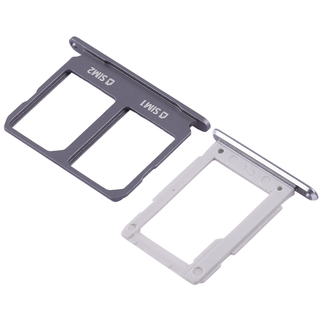 For Galaxy A9100 / A9 (2016) 2 SIM Card Tray + Micro SD Card Tray (Black)