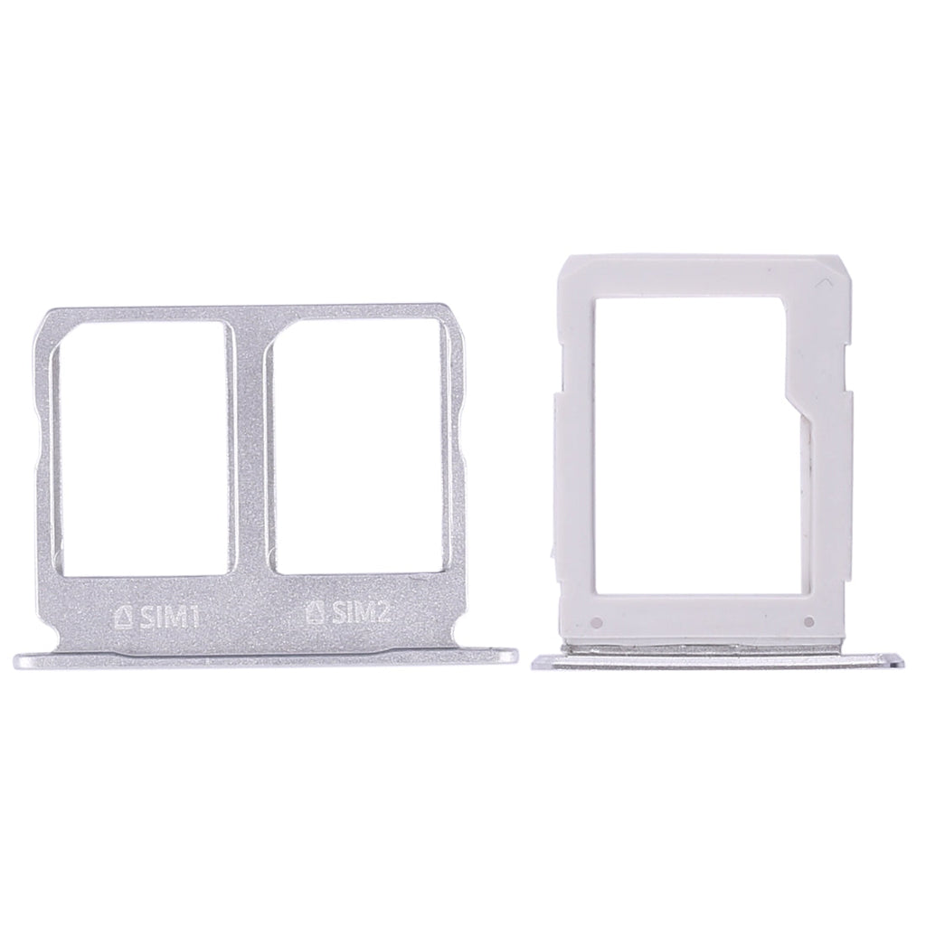 For Galaxy A9100 / A9 (2016) 2 SIM Card Tray + Micro SD Card Tray (White)