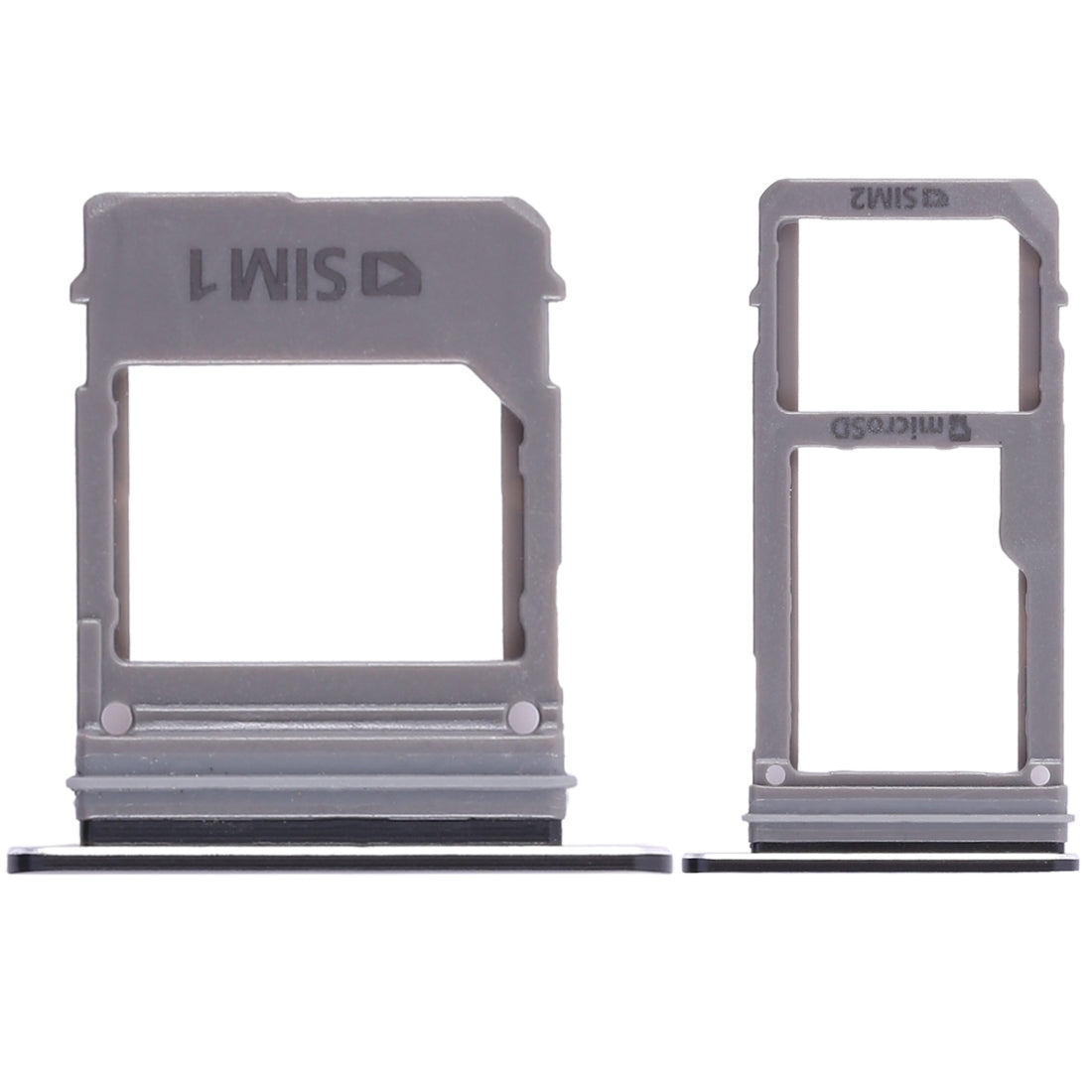 For Galaxy A520 / A720 2 SIM Card Tray + Micro SD Card Tray (Black)