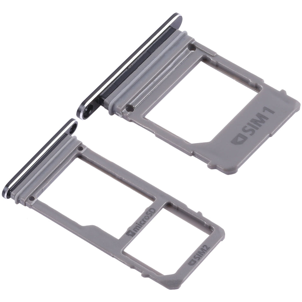 For Galaxy A520 / A720 2 SIM Card Tray + Micro SD Card Tray (Black)